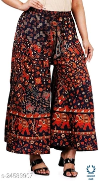 G4Girl jaipuri palazzo divider pant green - Free Size, Cotton, Printed, Pack of :1